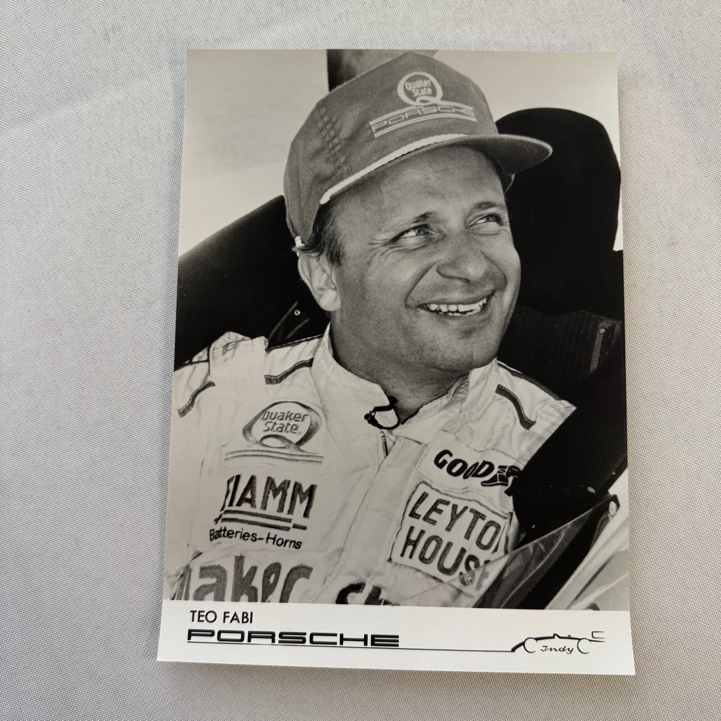 Porsche Racing Driver Teo Fabi Factory Press Photo Photograph Indy