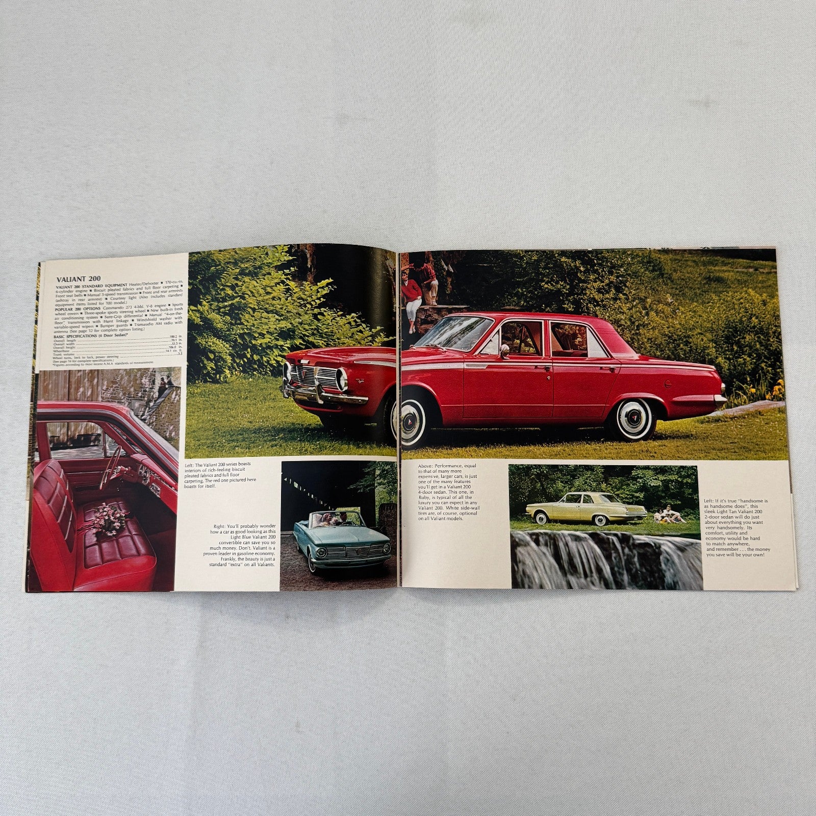 1965 Plymouth Valiant Car Sales Brochure Catalog Advertising Vintage