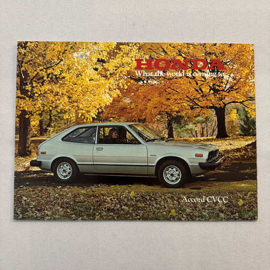 Honda Accord CVCC Car Sales Brochure Catalog Advertising Vintage