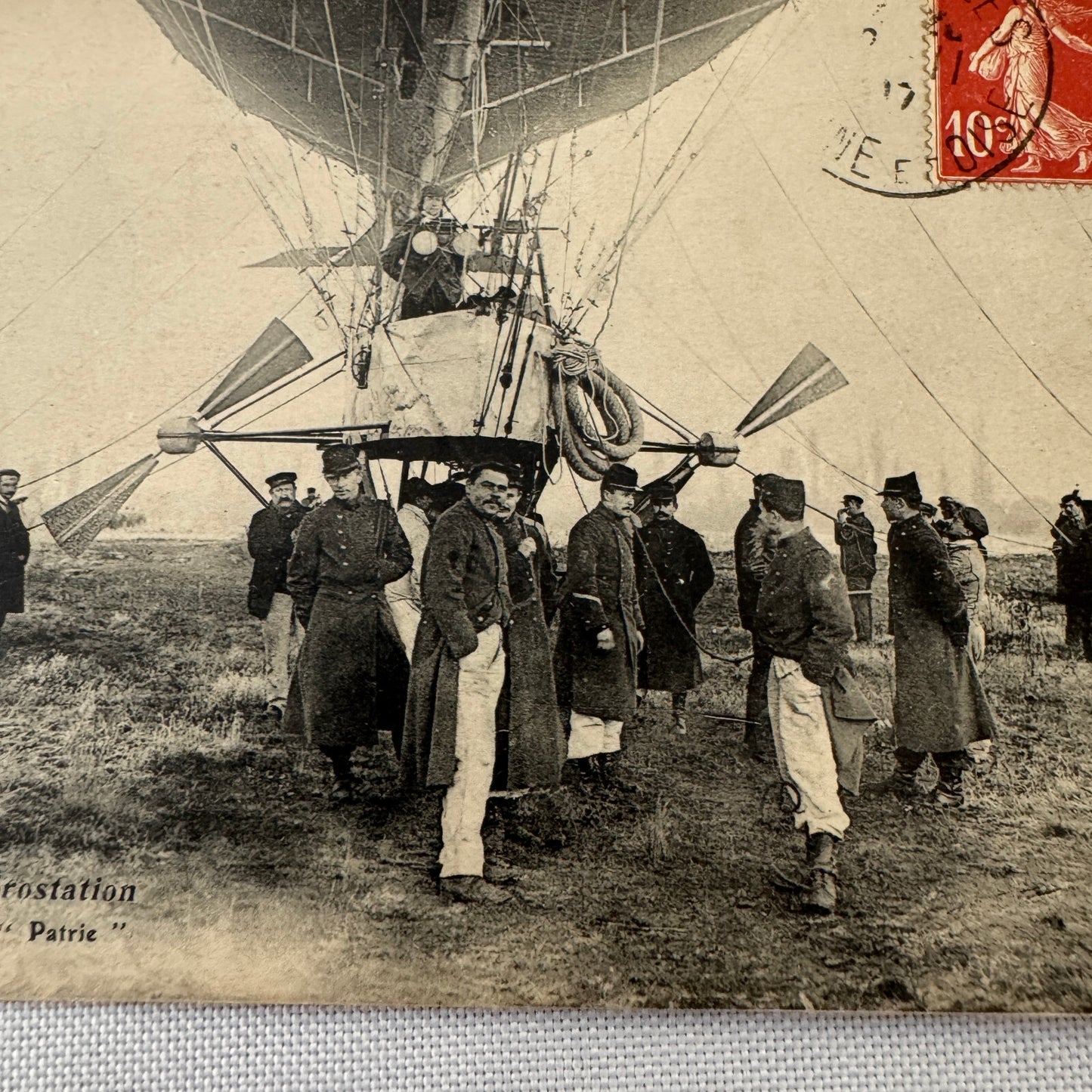 Vintage Airship Dirigible Zeppelin Postcard Post Card French