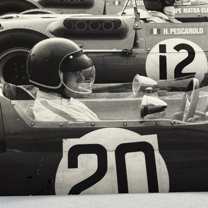 Vintage Racing Photo Photograph Henri Pescarolo Jean Pierre Beltoise  1968 F2