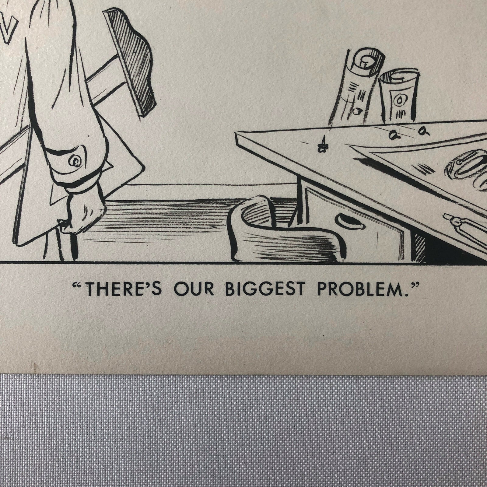 Vintage 1960s Newspaper Comic Illustration Art Drawing Car Design Designer 