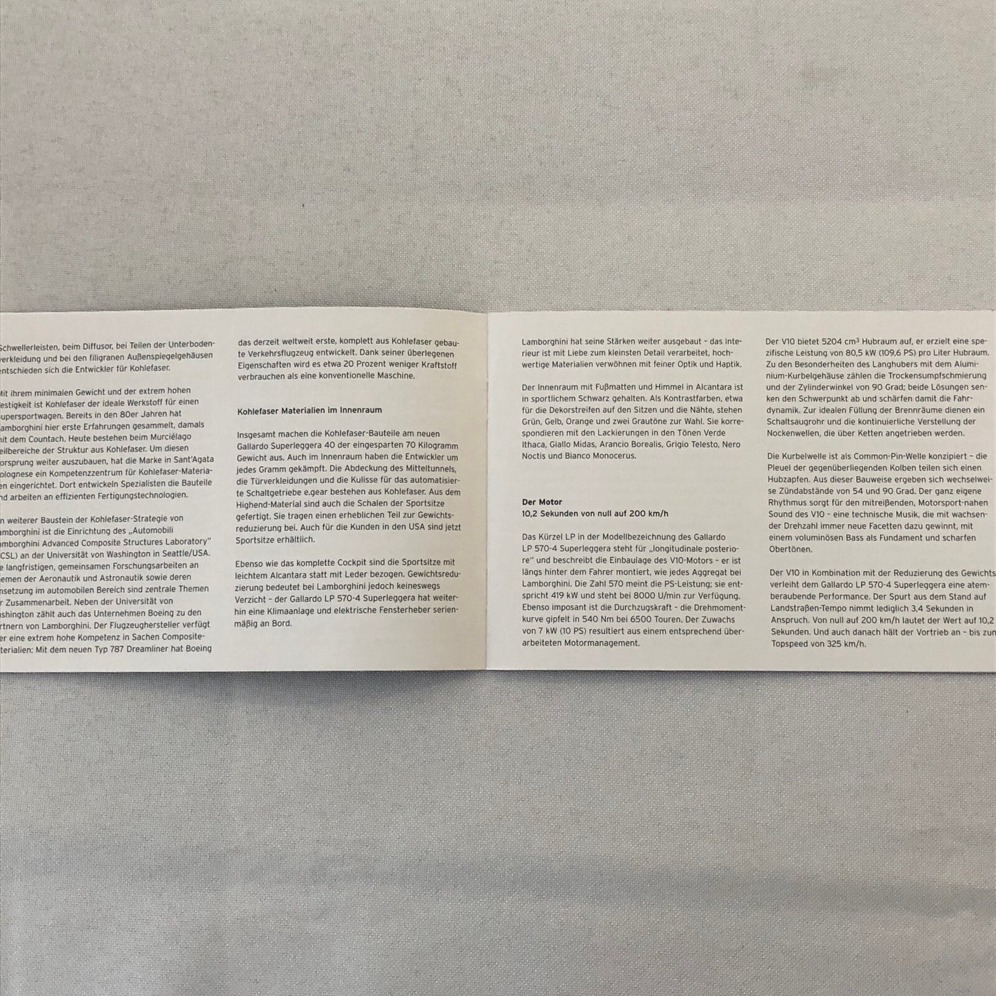 Lamborghini Gallardo LP 570-4 Superleggera Press Kit Brochure CD GERMAN Text