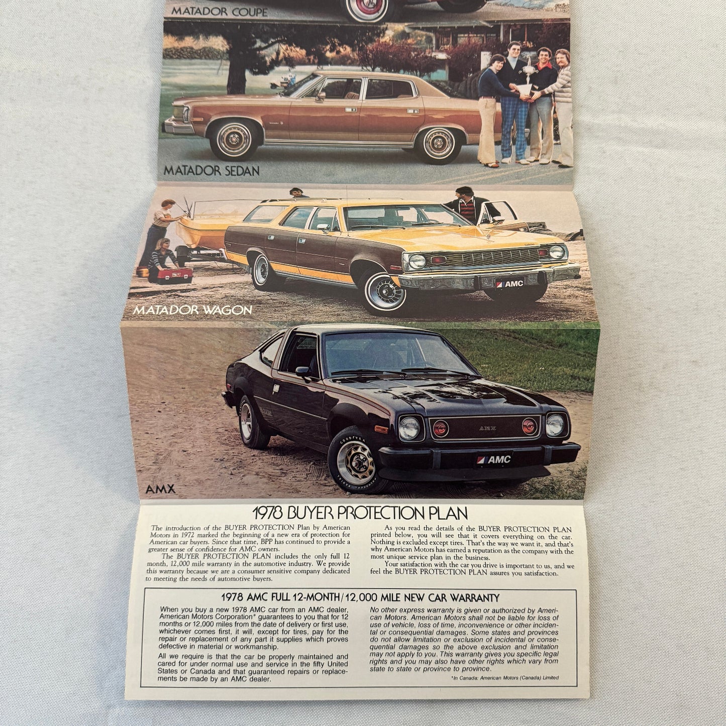 1978 American Motors AMC Sales Brochure Concord Pacer Gremlin AMX Matador