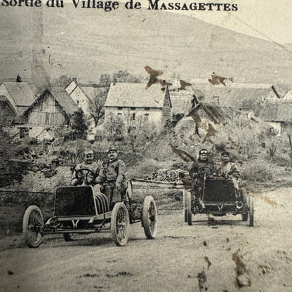 1905 Gordon Bennet Cup Circuit D'Auvergne Postcard Post Card Vintage Posted