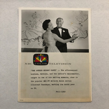 Arthur Murray Dancer Dance NBC Television Press Photo Photograph 1959