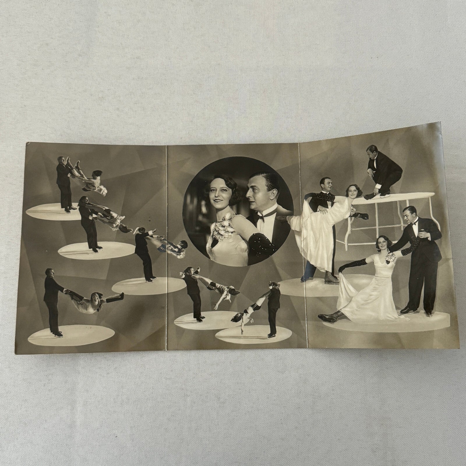 Vintage Circus Rollerskating Roller Skate Act Photo Photograph Helen Bob Laenge