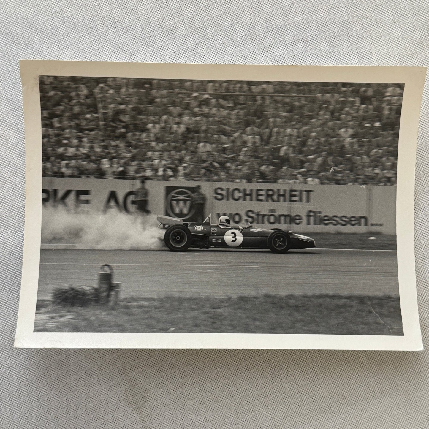 Vintage Racing Photo Jack Brabham Motorsport Photograph Print Autocar