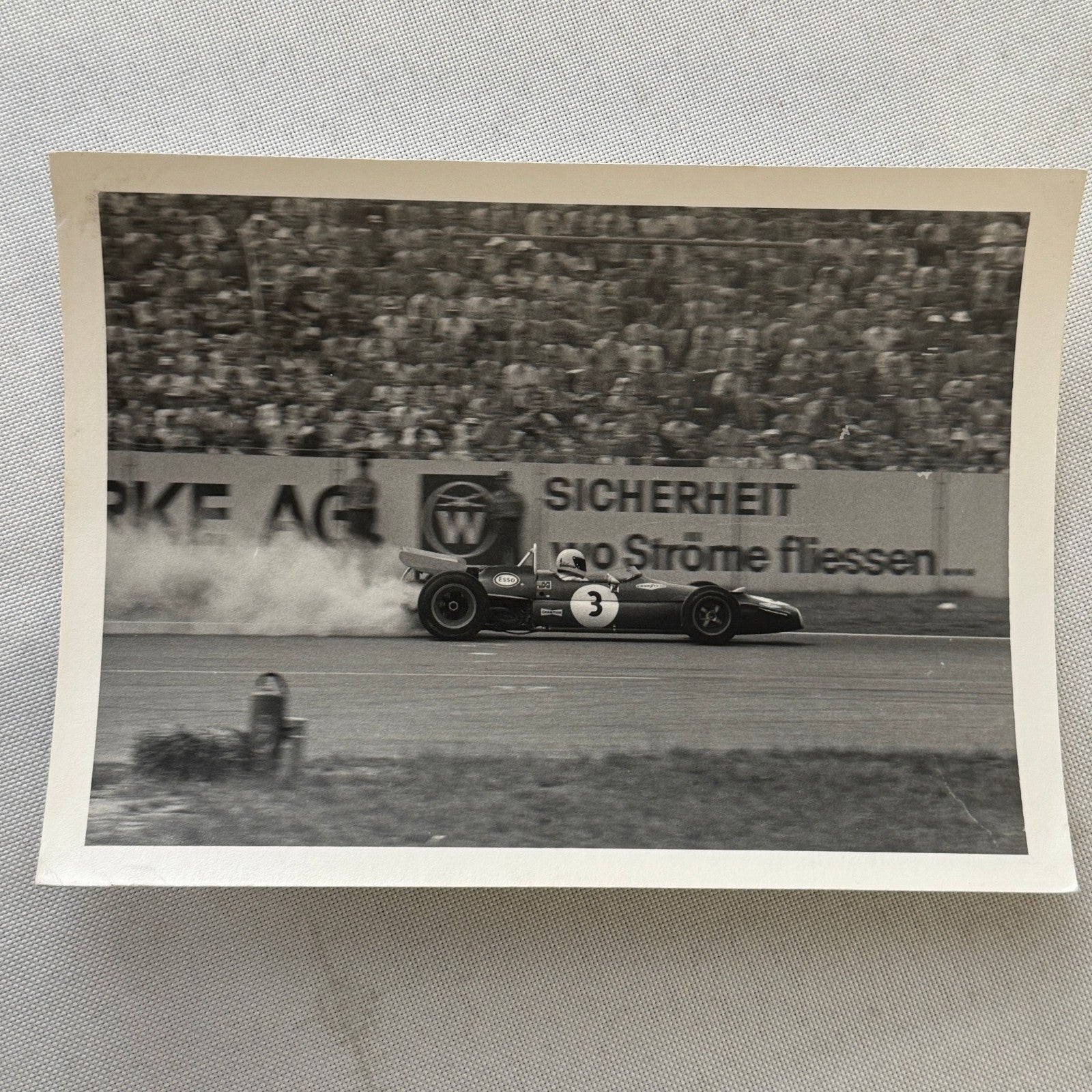 Vintage Racing Photo Jack Brabham Motorsport Photograph Print Autocar