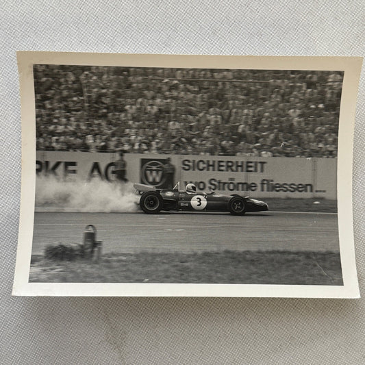 Vintage Racing Photo Jack Brabham Motorsport Photograph Print Autocar