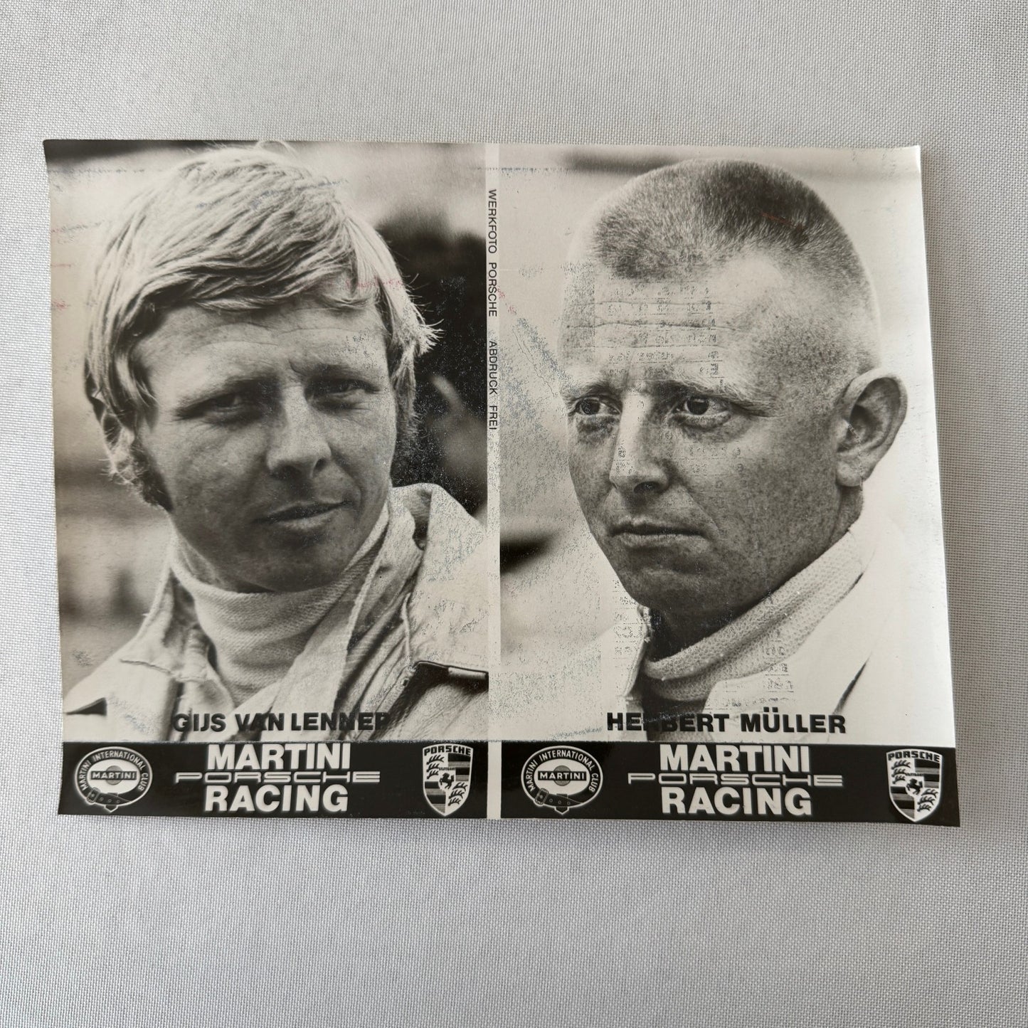 Porsche Martini Racing Driver Photo Photograph Gijs Van Lennep Herbert Muller