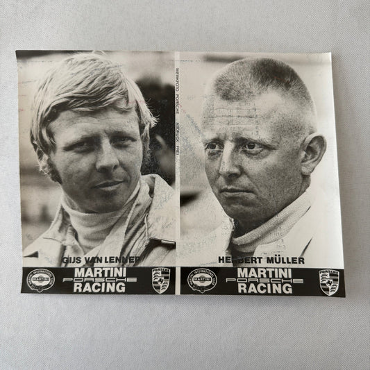 Porsche Martini Racing Driver Photo Photograph Gijs Van Lennep Herbert Muller