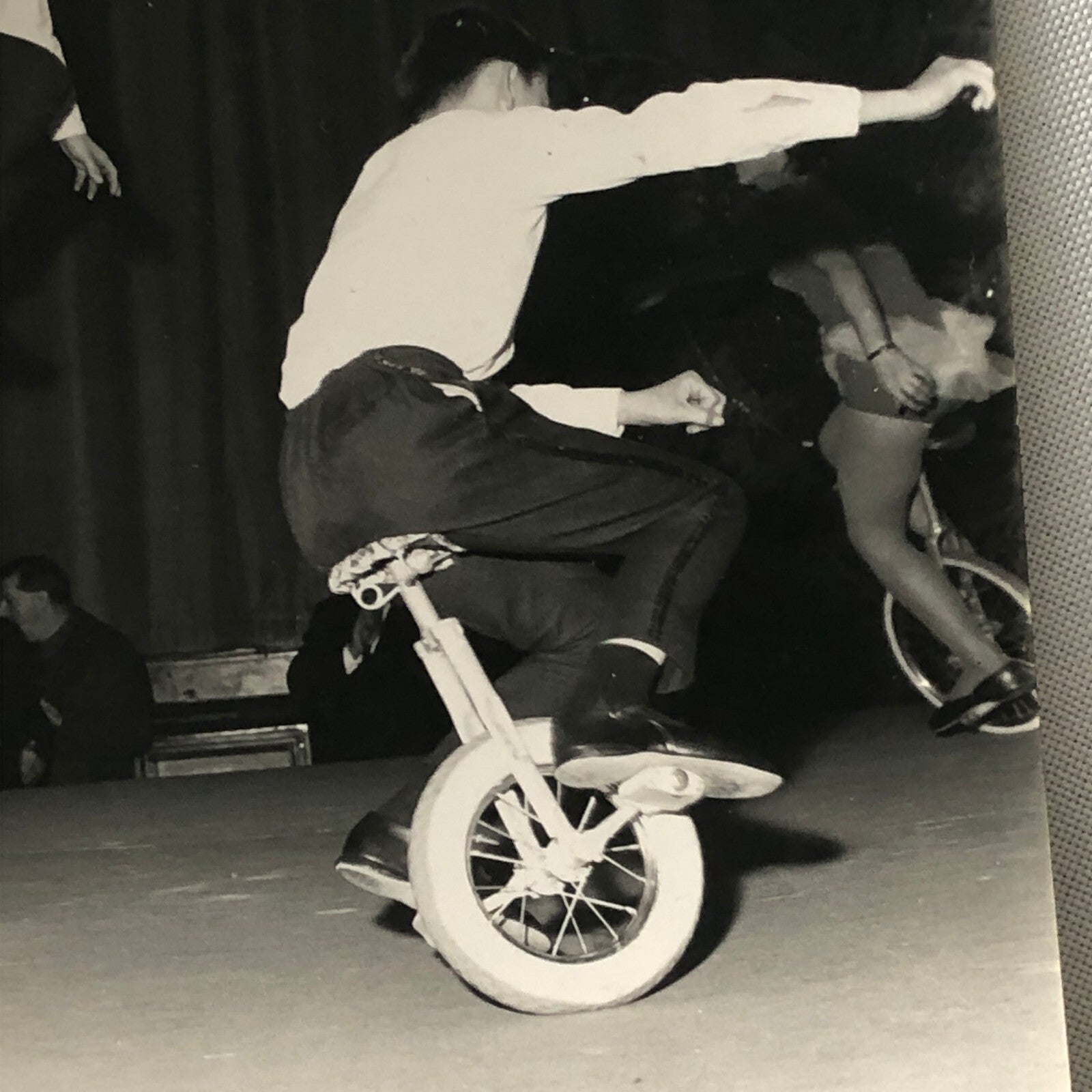 Circus Bicycle Unicycle Act 3 Santus 3 Julien Vintage Photo Photograph Lot 2x
