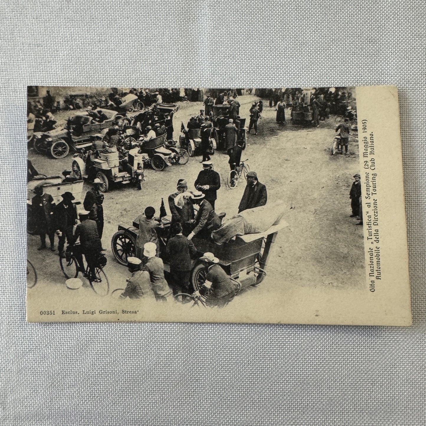 Vintage Italian Postcard Post Card Automobile Touring Club Car 1905