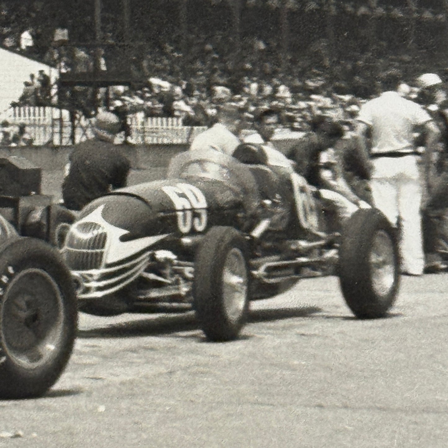 Vintage Racing Photo Photograph Unidentified Car MODERN PRINT