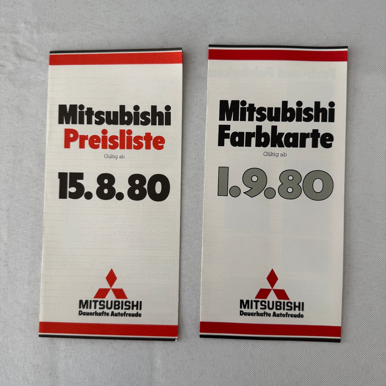 Vintage Mitsubishi Car Press Kit Photos Brochure Galant Lancer Turbo Colt GERMAN
