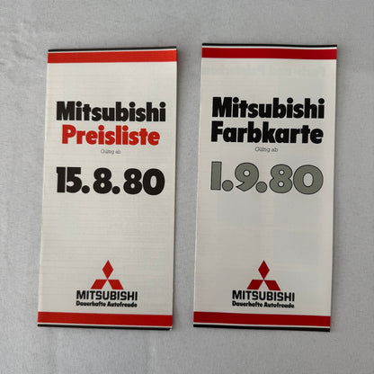 Vintage Mitsubishi Car Press Kit Photos Brochure Galant Lancer Turbo Colt GERMAN