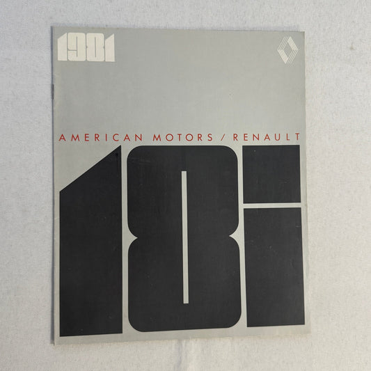 1981 Renault 18i Car Sales Brochure Catalog Vintage Advertising