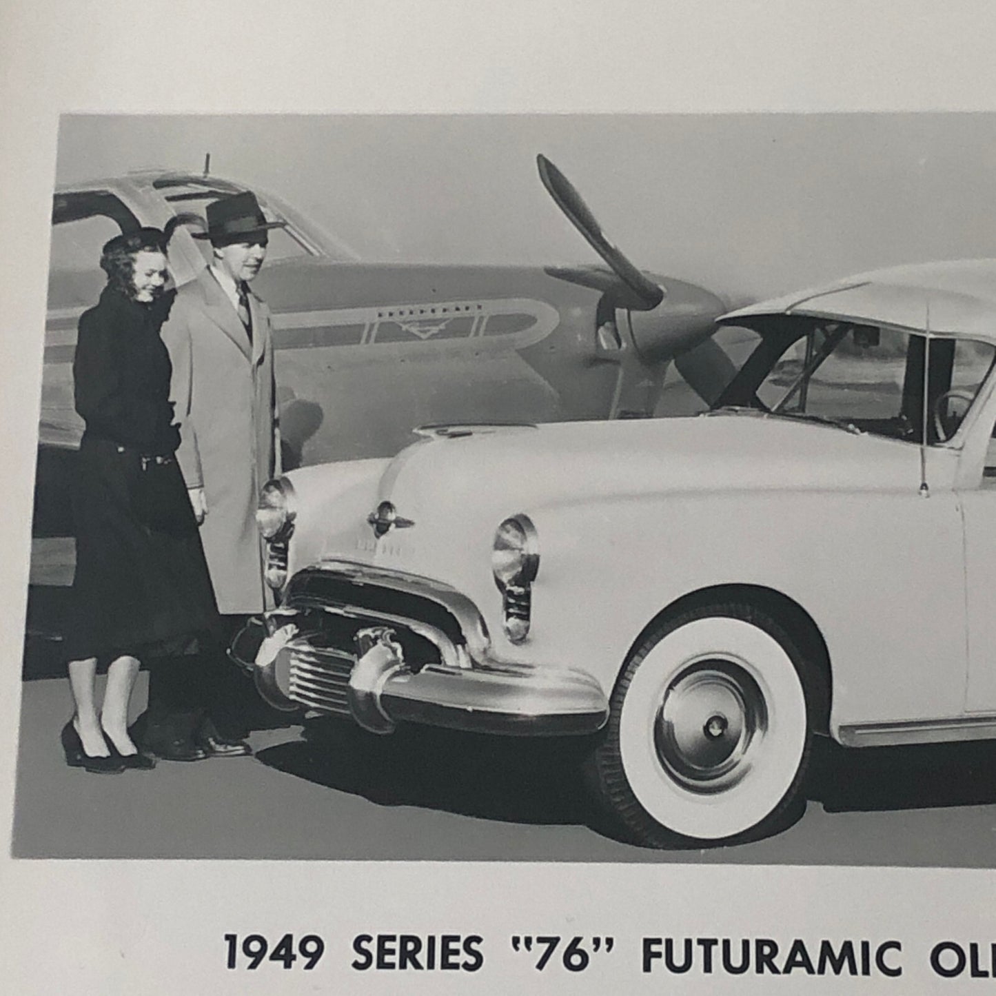 1949 Oldsmobile Series 76 Futuramic Station Wagon Factory Press Photo Photograph