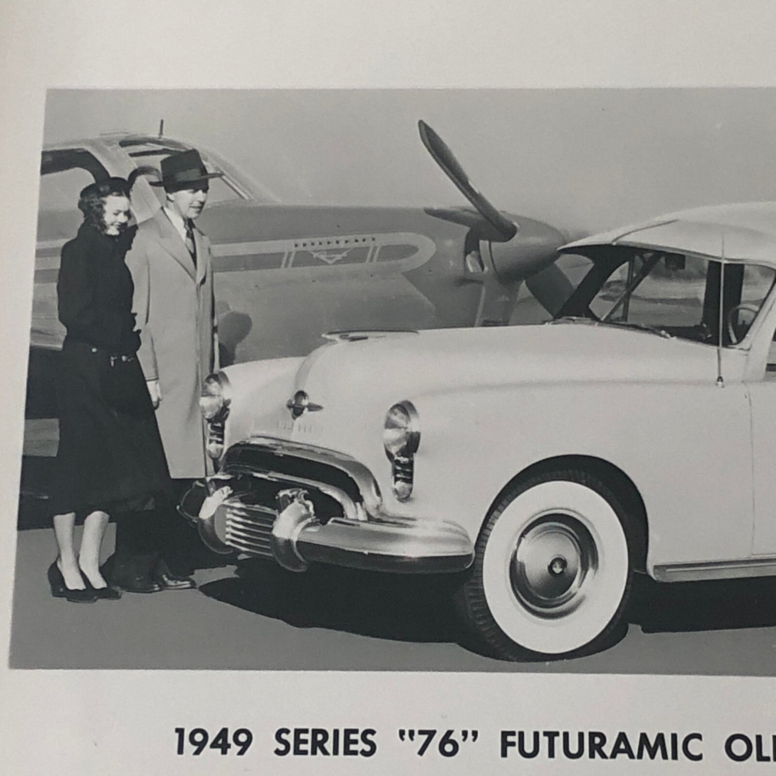 1949 Oldsmobile Series 76 Futuramic Station Wagon Factory Press Photo Photograph
