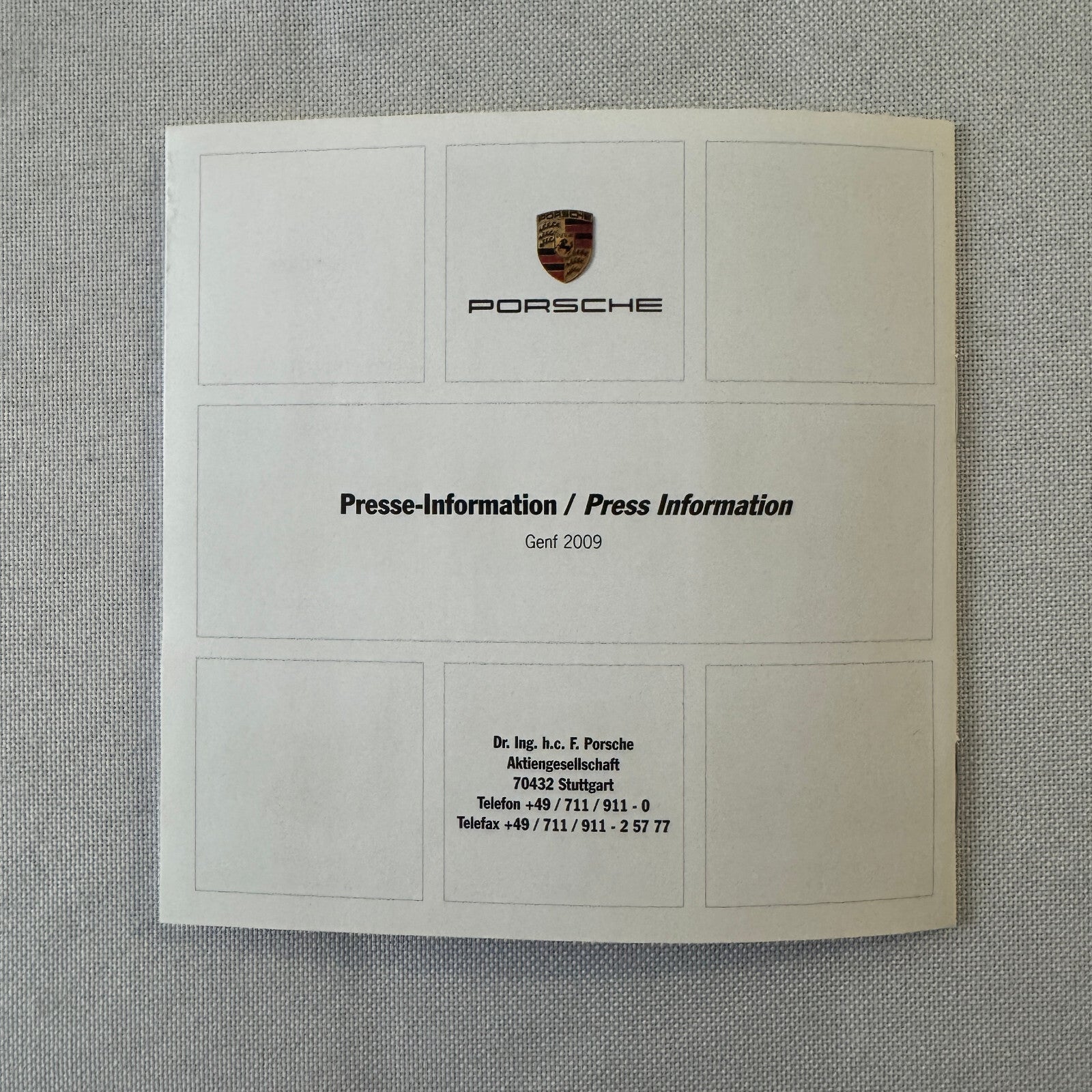 2009 Porsche Press Kit Photo CD Porsche 911 GT3 Cayenne Cayman Boxster S Carrera