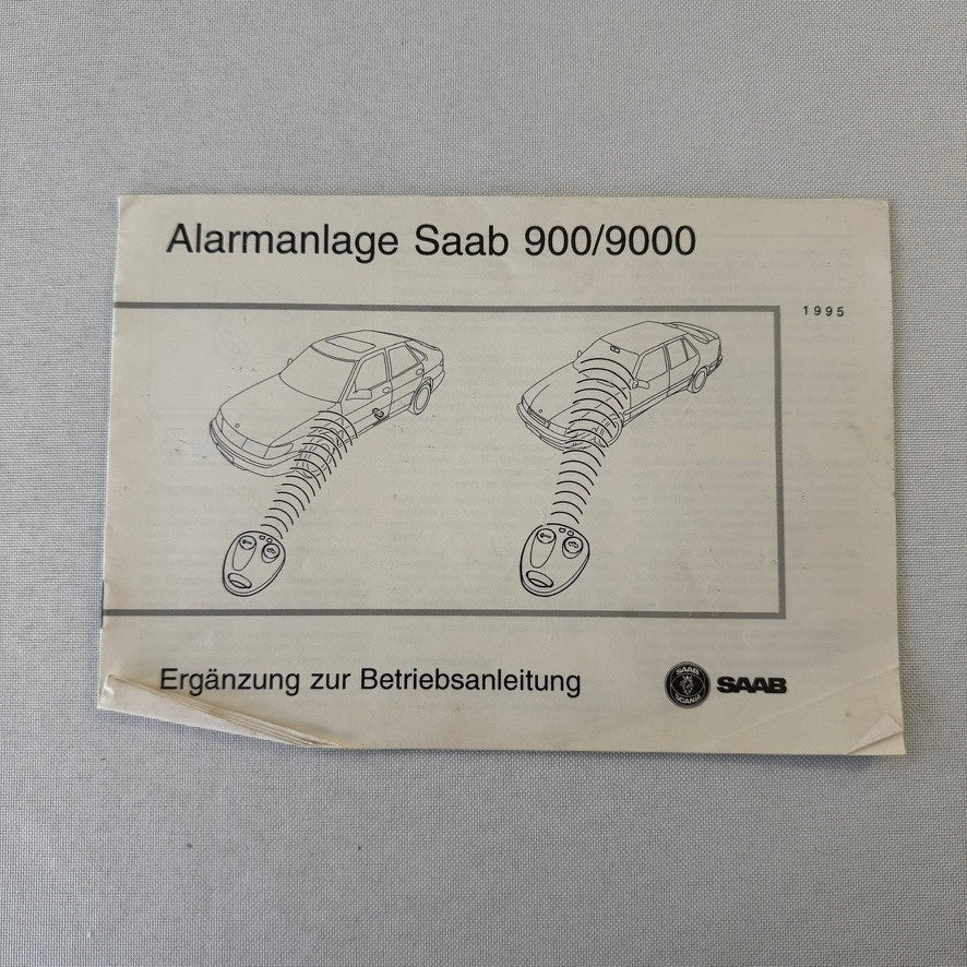 1995 Saab 900 Car Owners Manual Pouch GERMAN Text