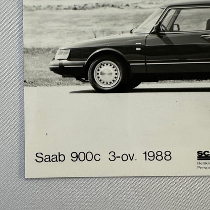 1988 Saab 900C Car Factory Photo Photograph Vintage Saab 900 C Print