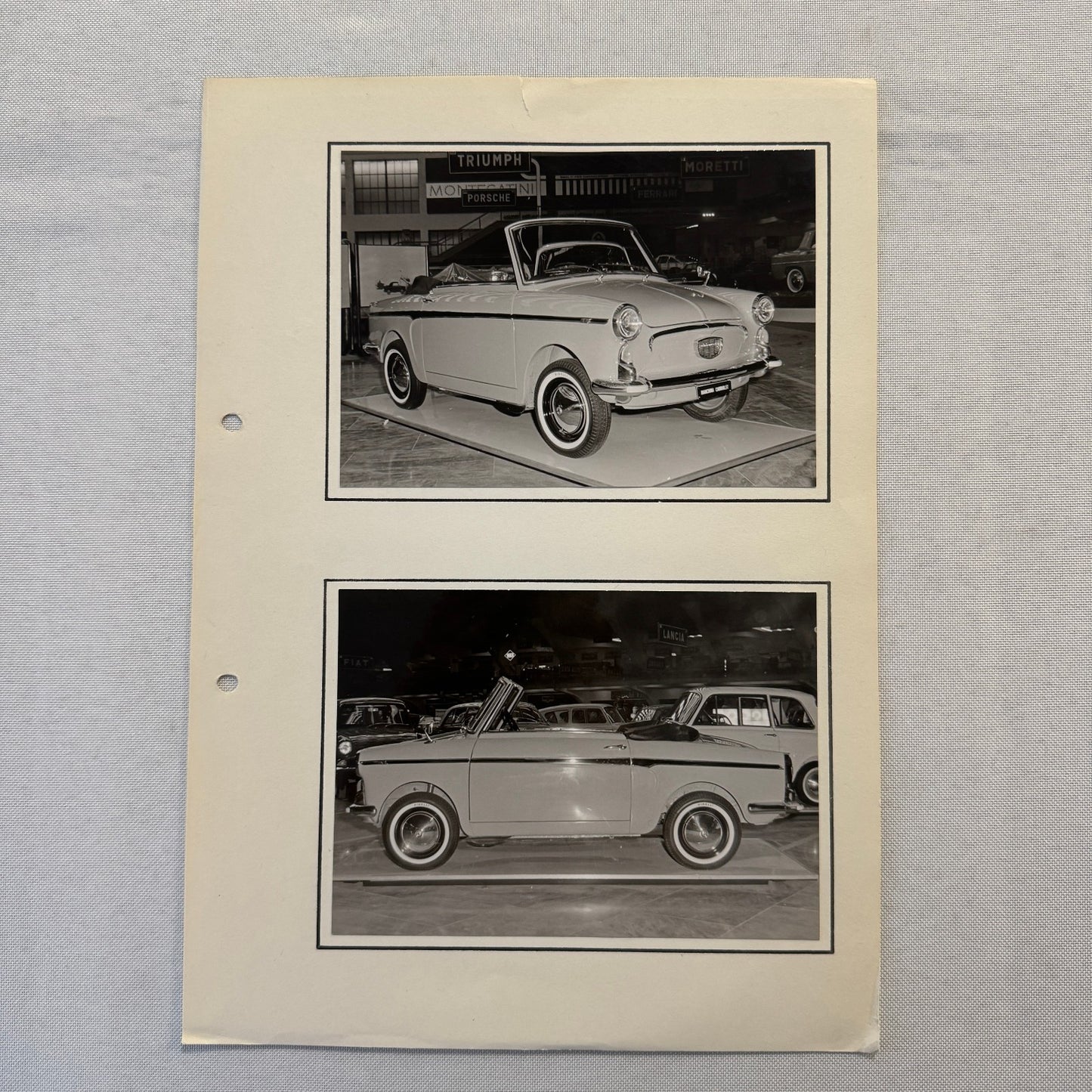 Autobianchi Bianchina Cabriolet Convertible Car at Autoshow Photo Photograph Lot