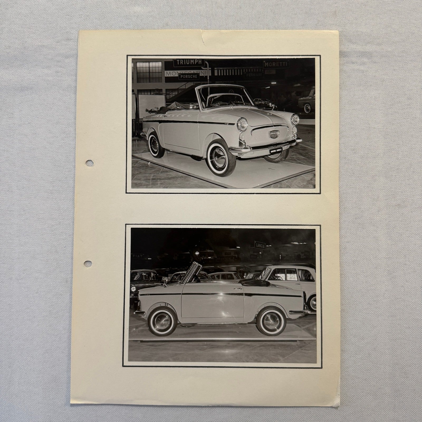Autobianchi Bianchina Cabriolet Convertible Car at Autoshow Photo Photograph Lot
