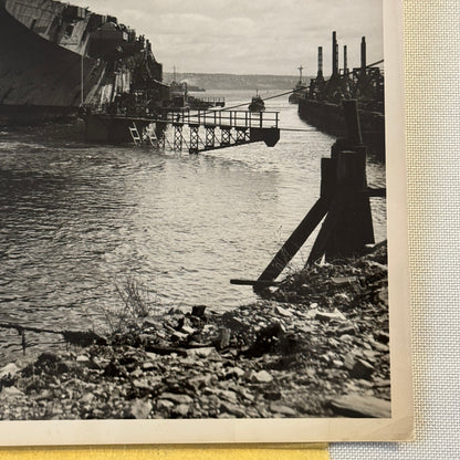 Royal Canadian Navy Military Ship Photo Photograph Vintage Warship Magnificent