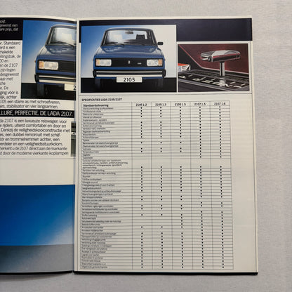 Lada 2105 and 2107 Car Sales Brochure Catalog Advertising German Text European