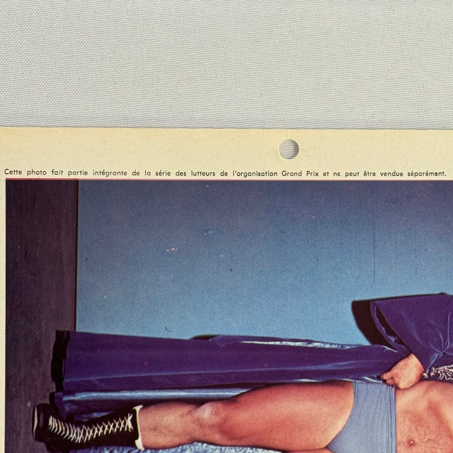 Vintage Wrestling Print Insert Edouard Carpentier Quebec French 1973