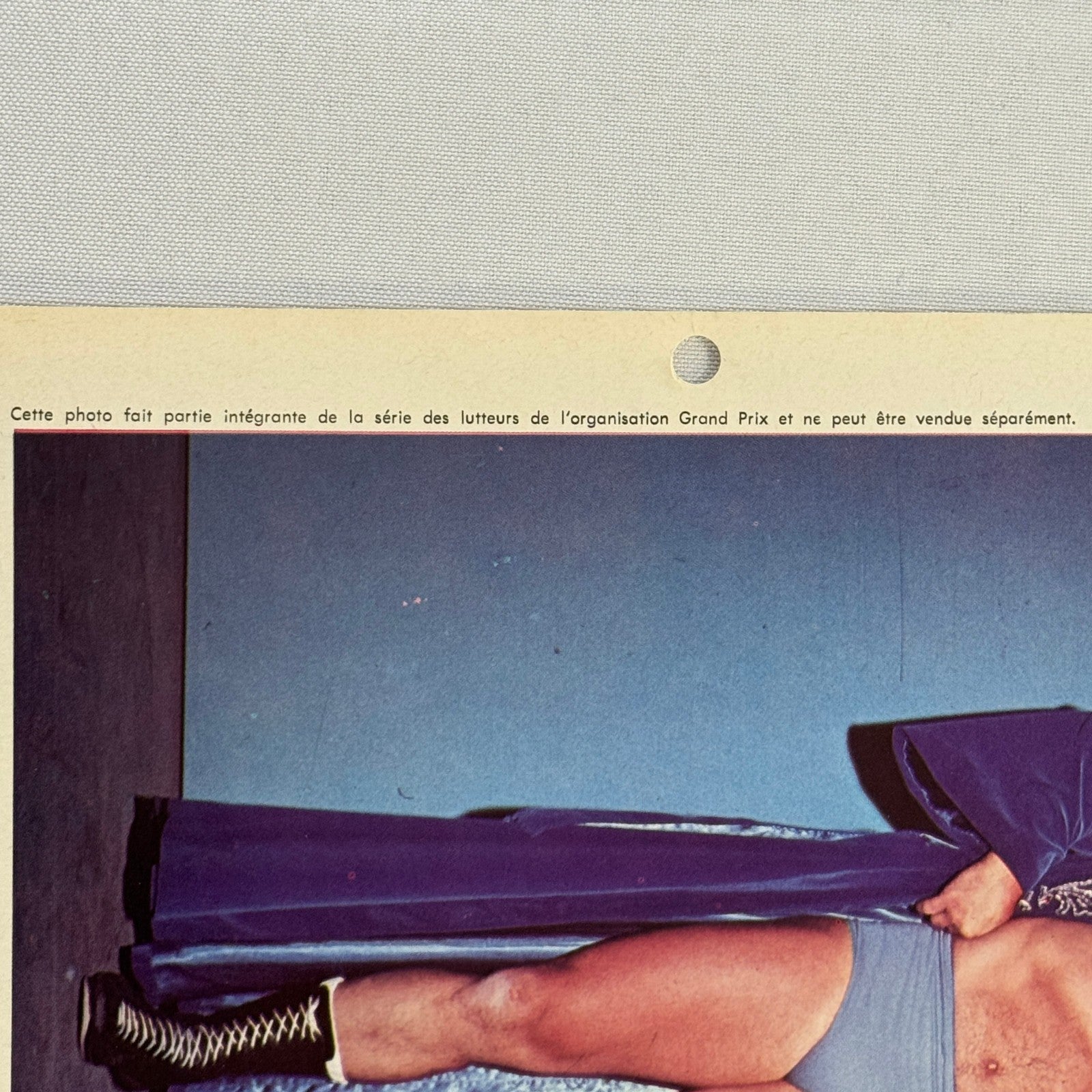 Vintage Wrestling Print Insert Edouard Carpentier Quebec French 1973