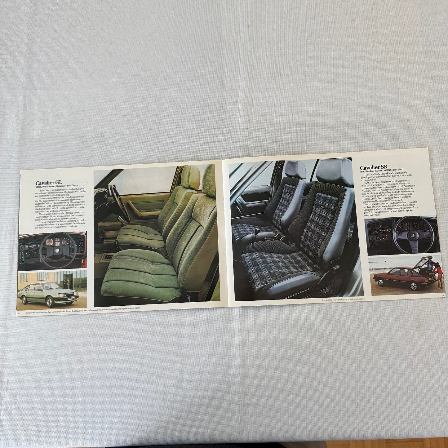 1982 Vauxhall Cavalier Car Sales Brochure Catalog Advertising UK Market