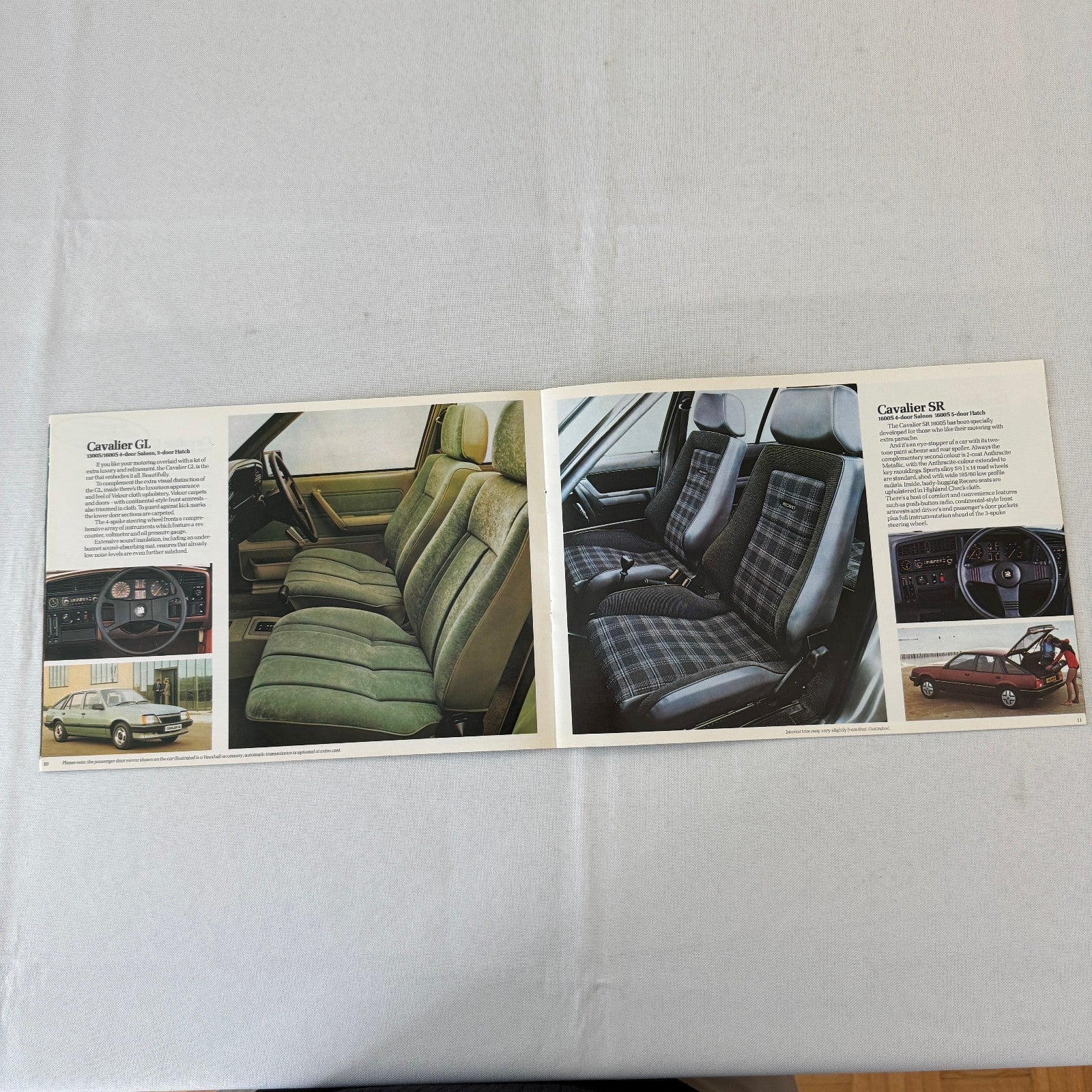 1982 Vauxhall Cavalier Car Sales Brochure Catalog Advertising UK Market
