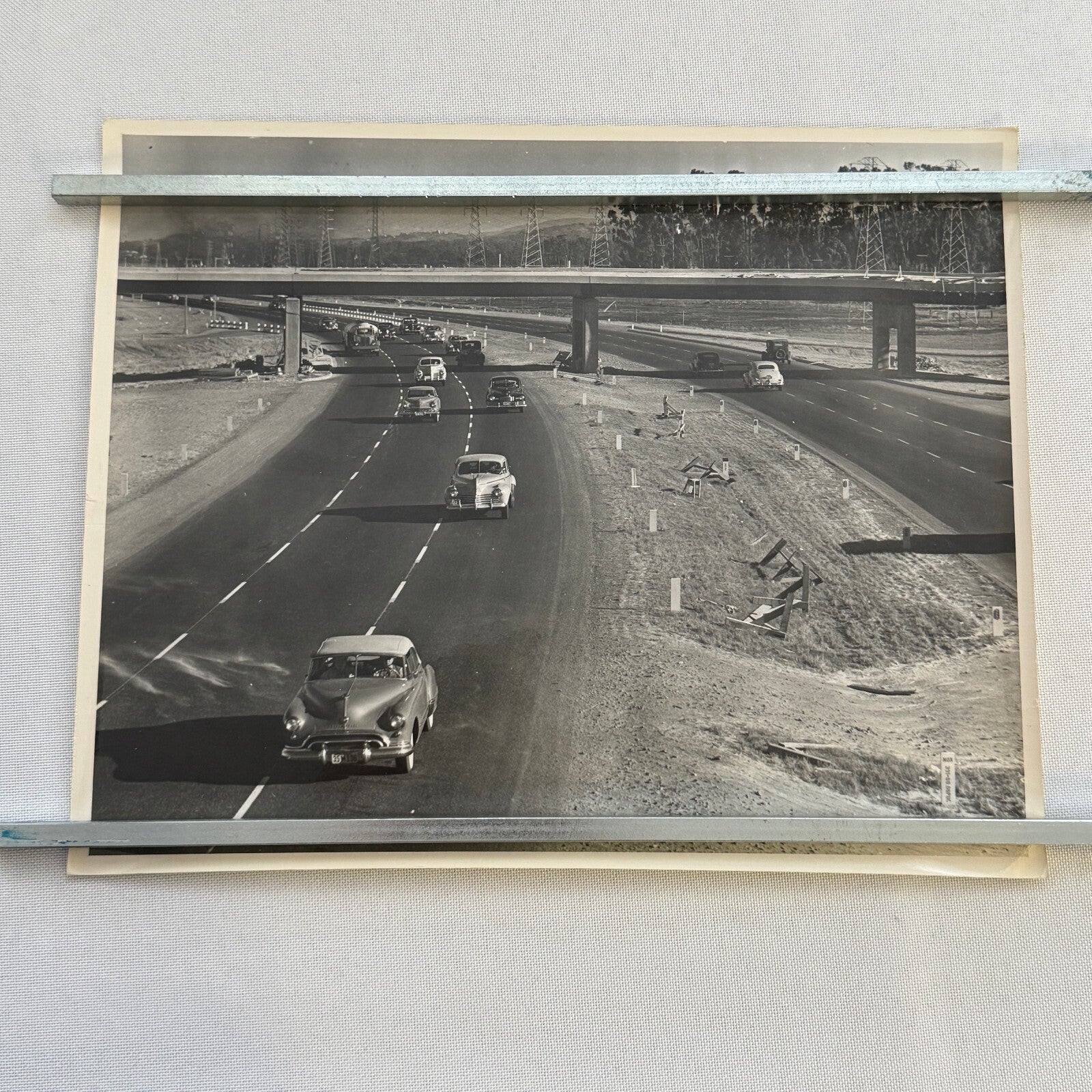 Vintage Cars on California Highway Photo Photograph Print Associated Press