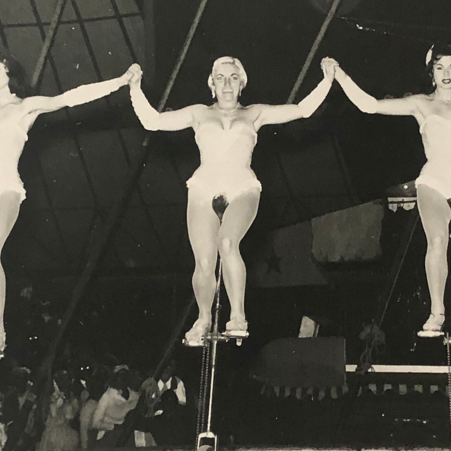 Circus Performer Balancing Act Unicycle Photo Photograph Vintage Marchita Troupe