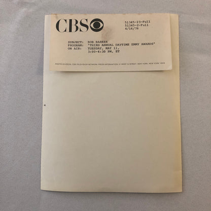 Bob Barker The Price is Right CBS Televsion Emmy Award Press Photo Photograph
