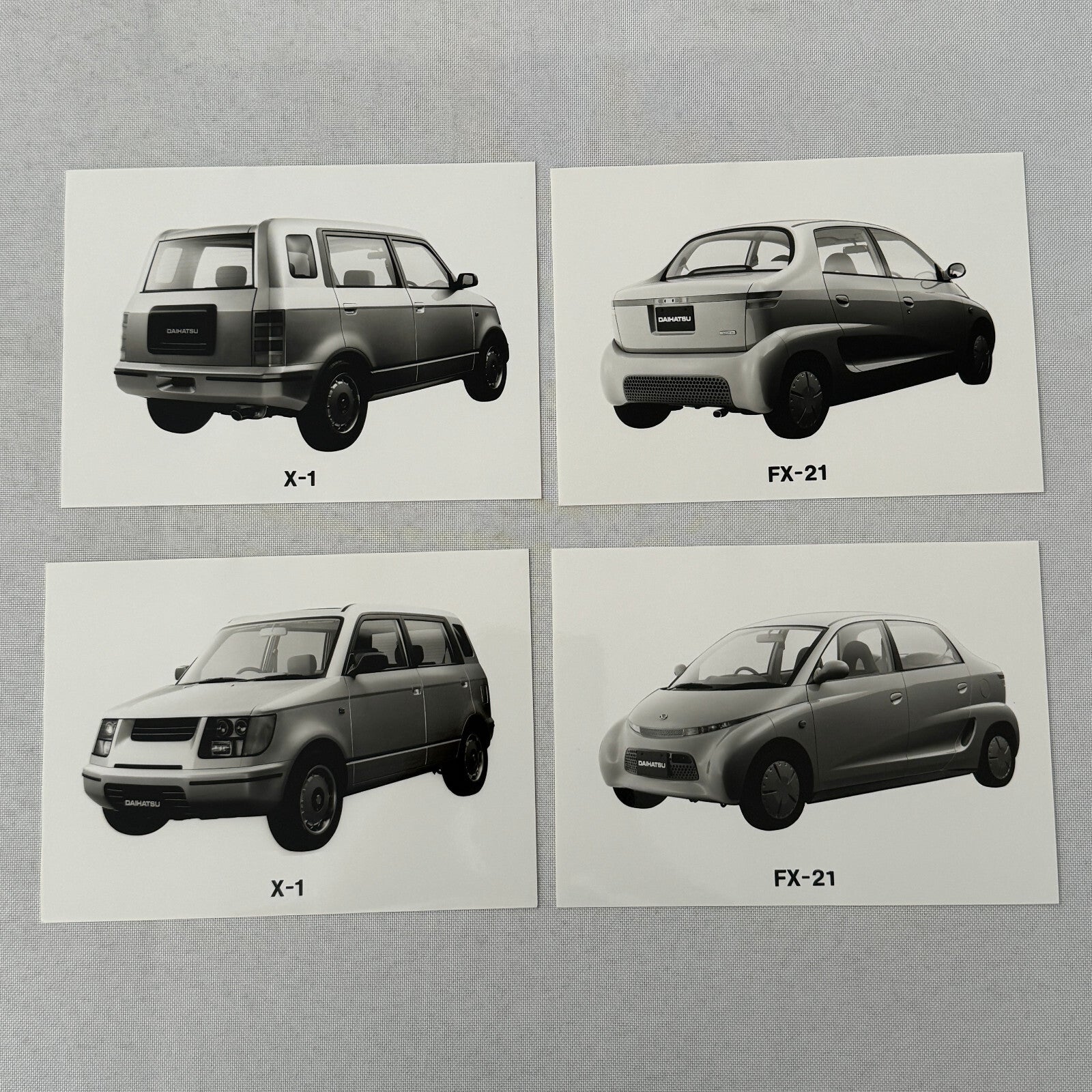 Daihatsu Car Press Kit Concept Cars Rocky Charade Feroza HiJet Delta GERMAN