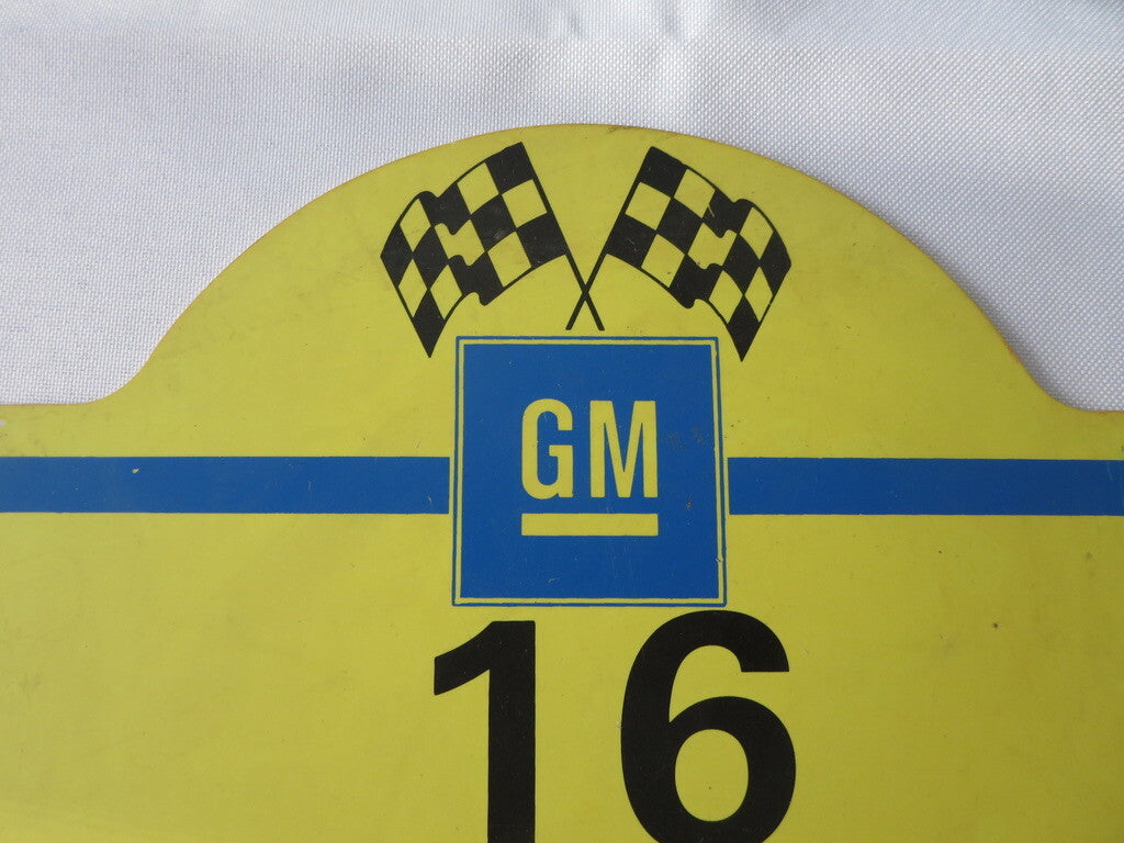 Vintage 1975 Hots Knots Rit Holland Car Rally Participant Plate Plaque #16 GM 