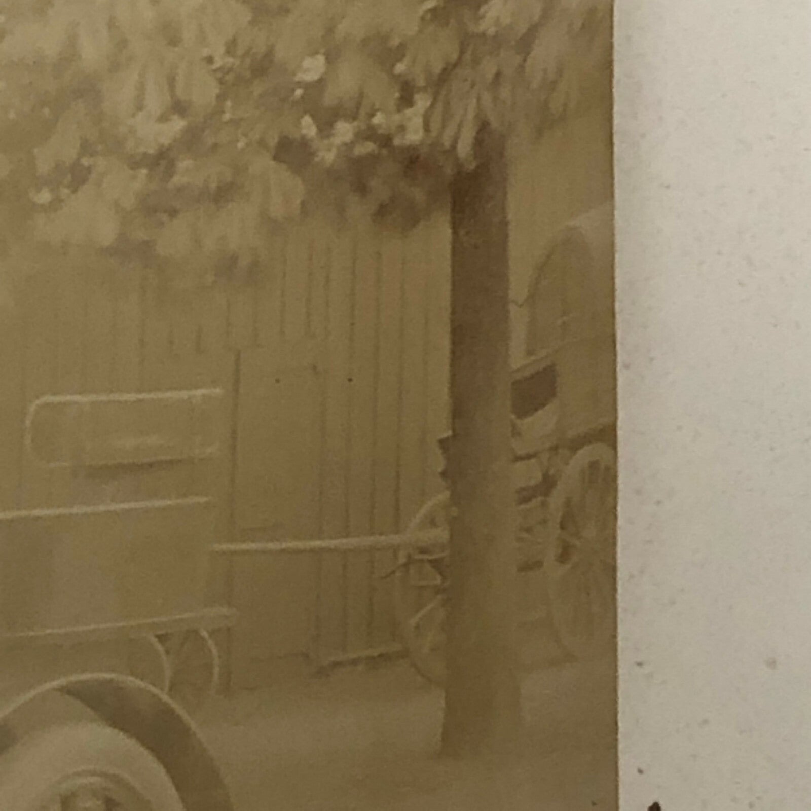 Antique Photo Photograph Print Early Automobile Car Vehicle w/ Wagon Italian ? 