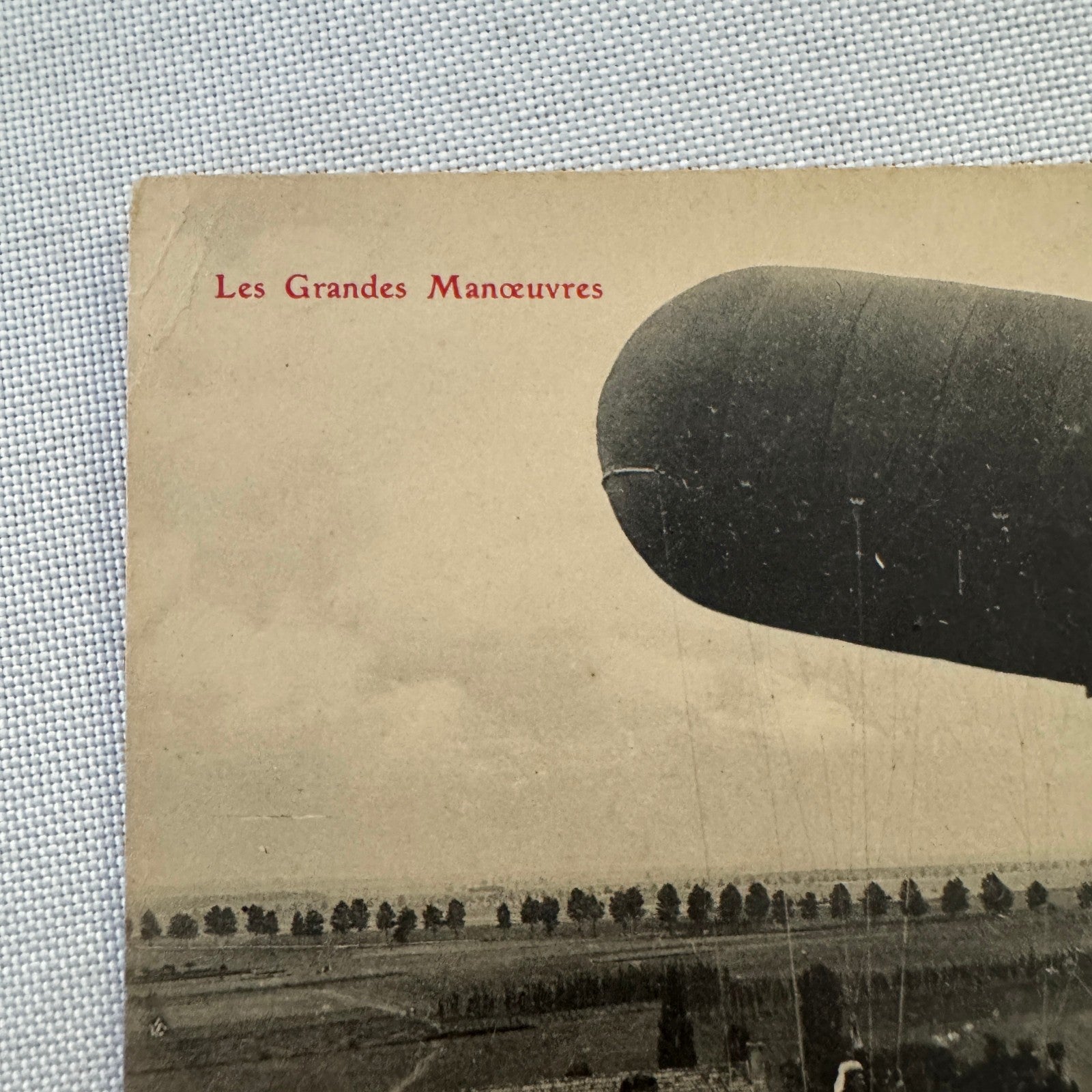 Vintage Zeppelin Airship Dirigible Postcard Post Card French