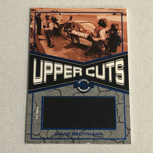 2010 Wheels Uppercuts David Reutimann Pit Sign Relic Card /75 NASCAR