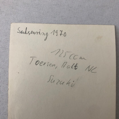 Vintage Motorcycle Racing Photo photograph Rider Suzuki Bike