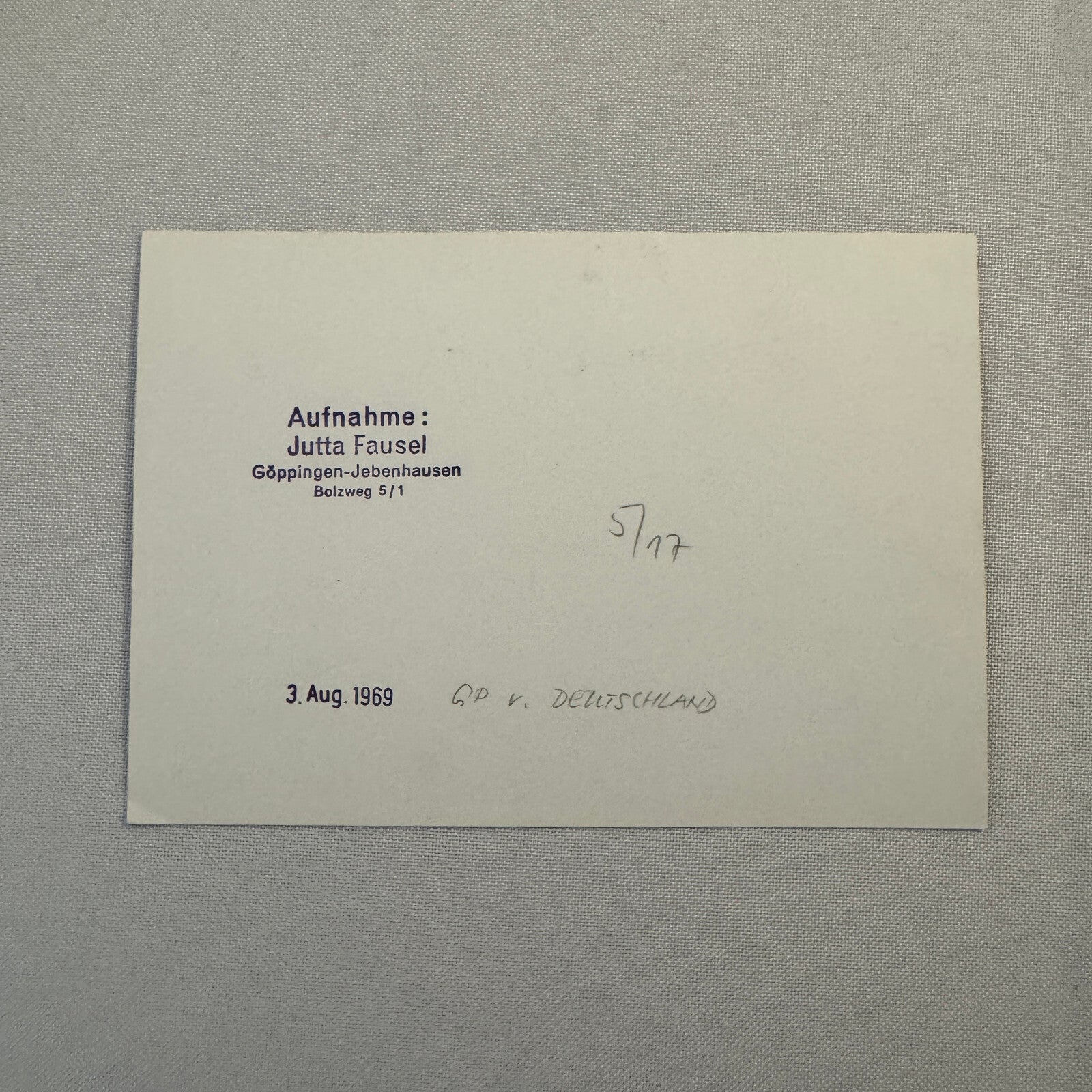 Vintage Porsche Racing Car Photo Photograph Print 1969 German Grand Prix