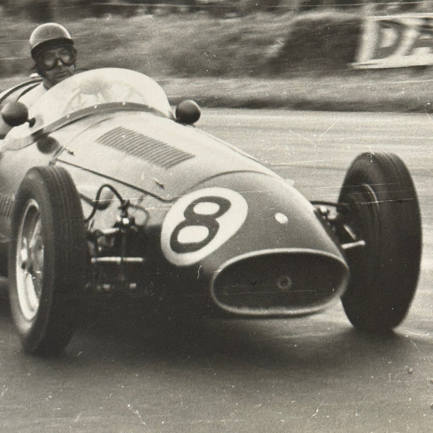 Vintage Racing Photo Photograph 1954 British Grand Prix Maserati 250F Wharton