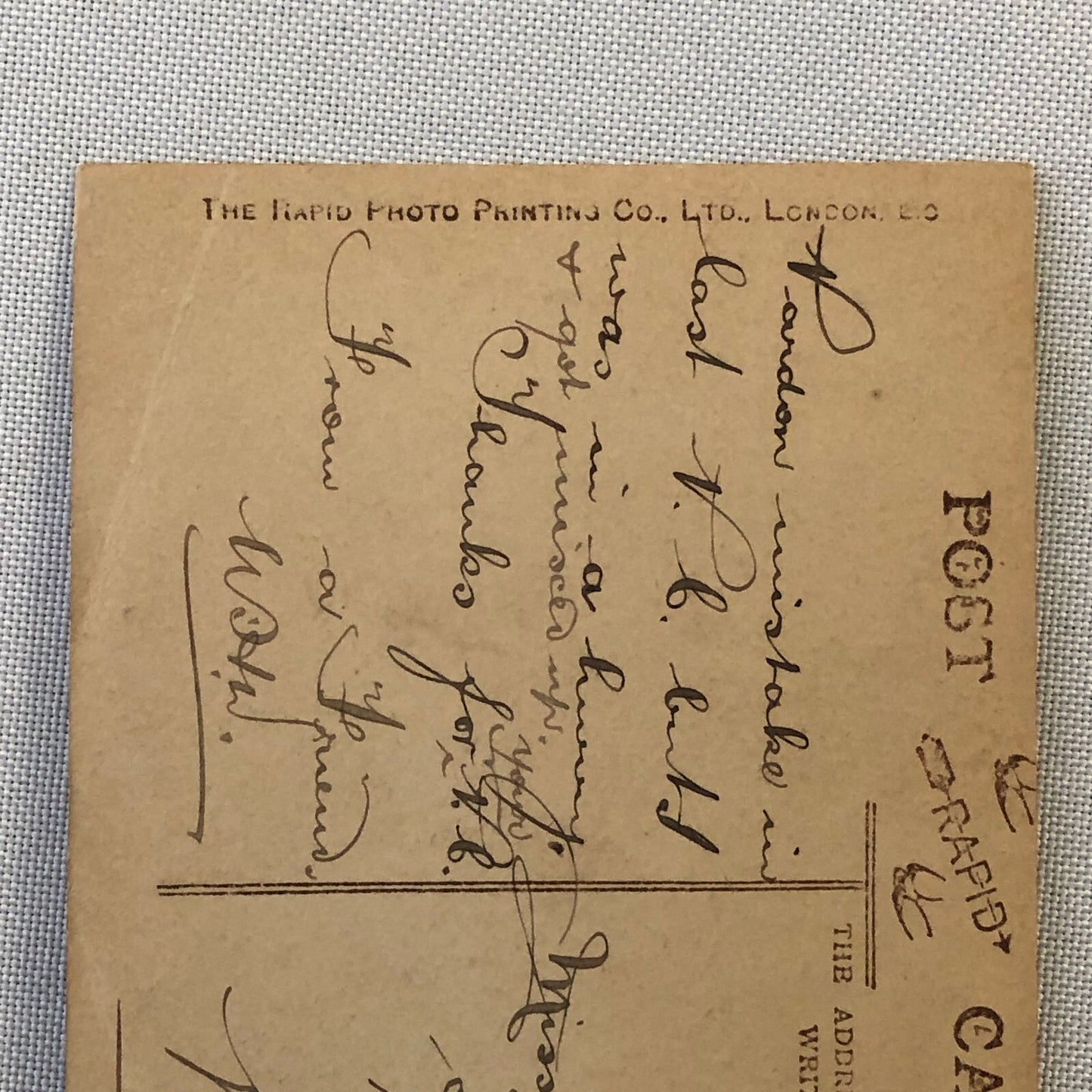 Antique Postcard Post Card Alice Crawford RPPC Real Photo ? 