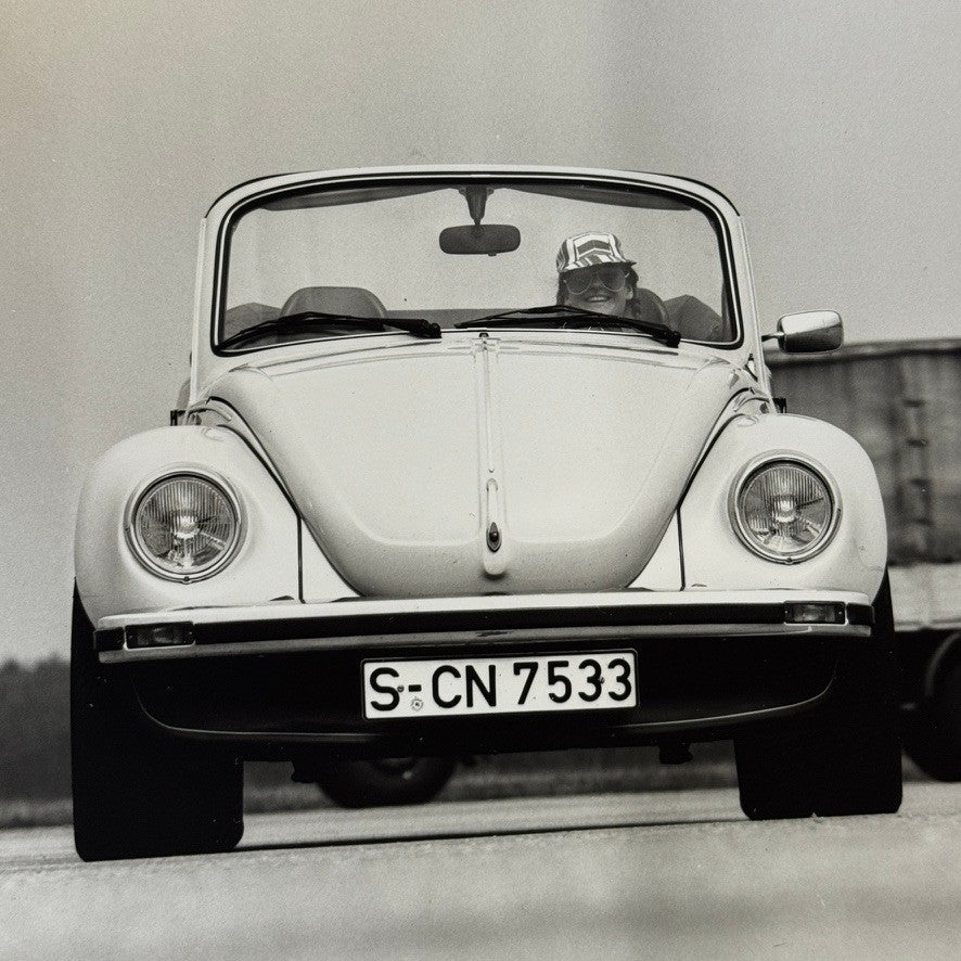 Vintage Volkswagen Beetle Convertible VW Bug Car Photo Photograph Print