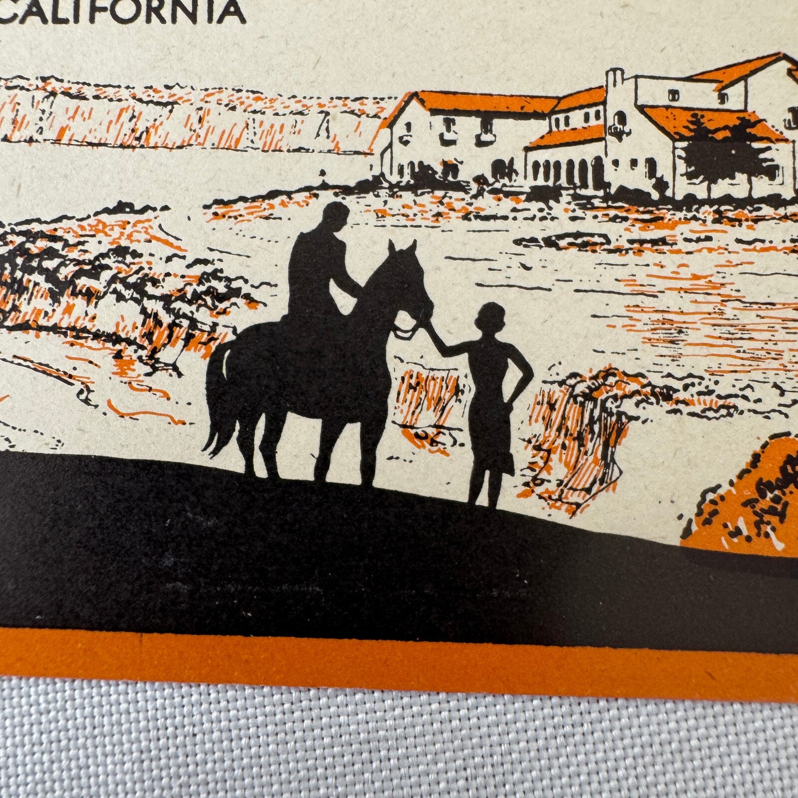 Vintage Hotel Travel Luggage Label Hotel Casa de Manana La Jolla California CA