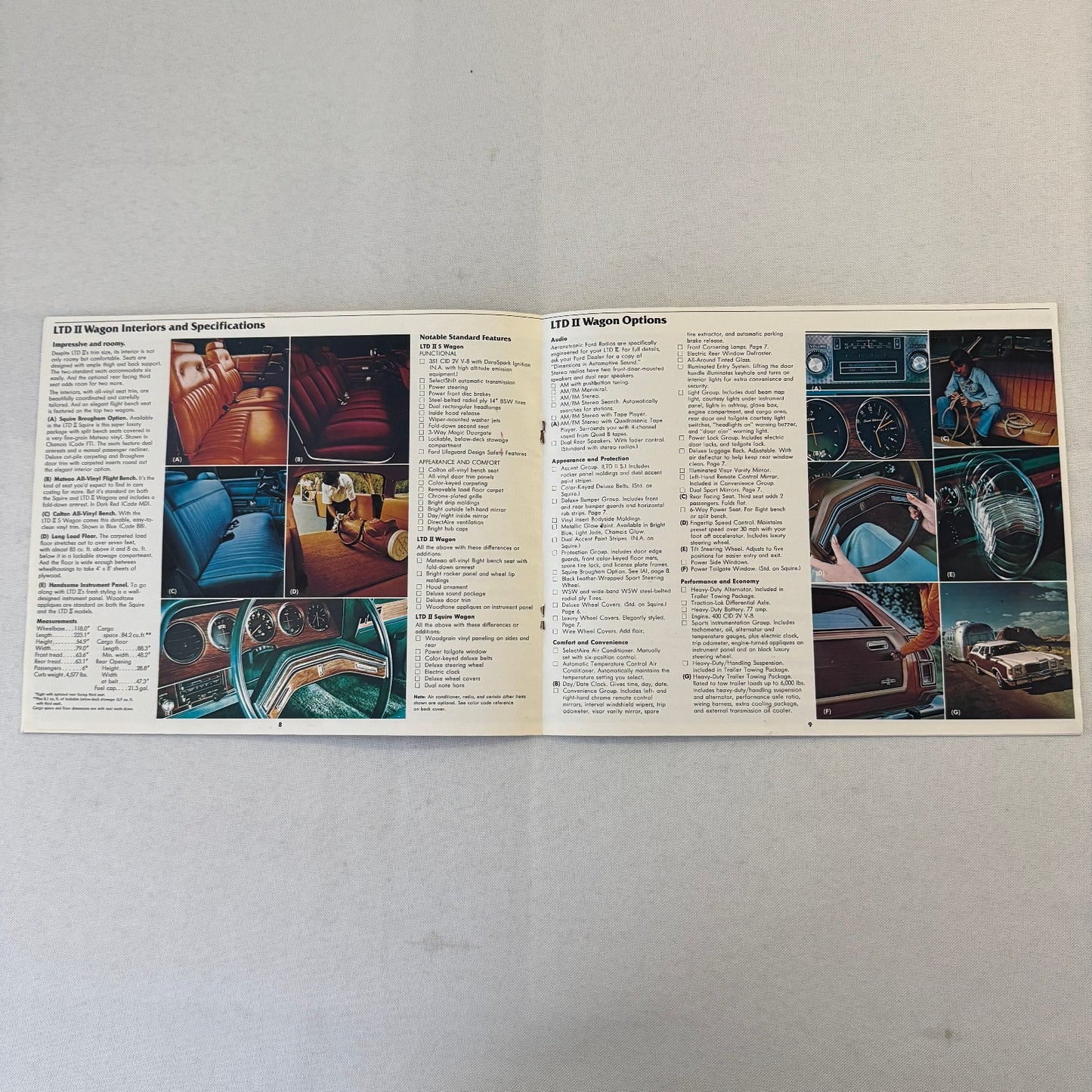 1977 Ford Station Wagon Car Sales Brochure Pinto Cruising Wagon Club Wagon LTD